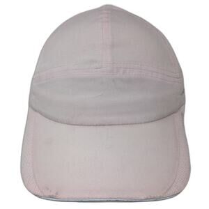 Layer 8 Pink 5 Panel Cap Hat OS Slideback Mesh Reflective Performance Running